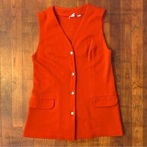 Vintage ‘60s Burnt Orange Boho Retro Chic True Vintage Sleeveless Shirt Dress XS